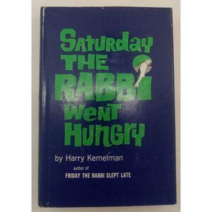 Saturday the Rabbi Went Hungry – VG+ Vintage Mystery Hardcover Book
